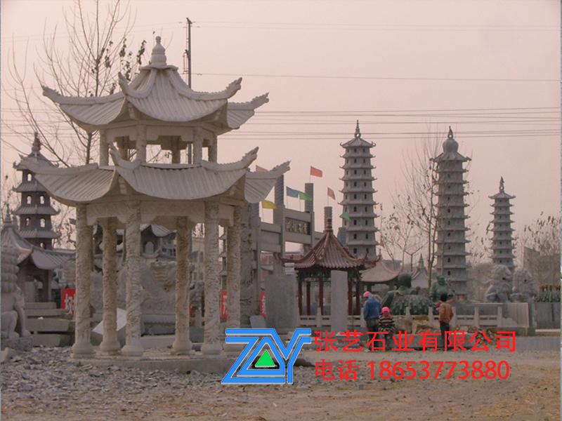 石亭子，石頭長廊