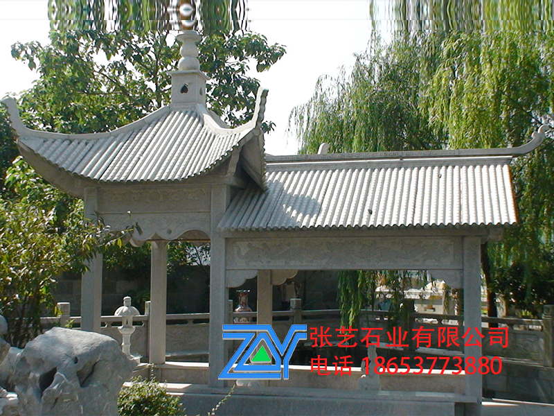石亭子，石頭長廊