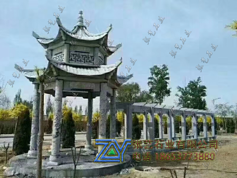 石亭子，石頭長廊