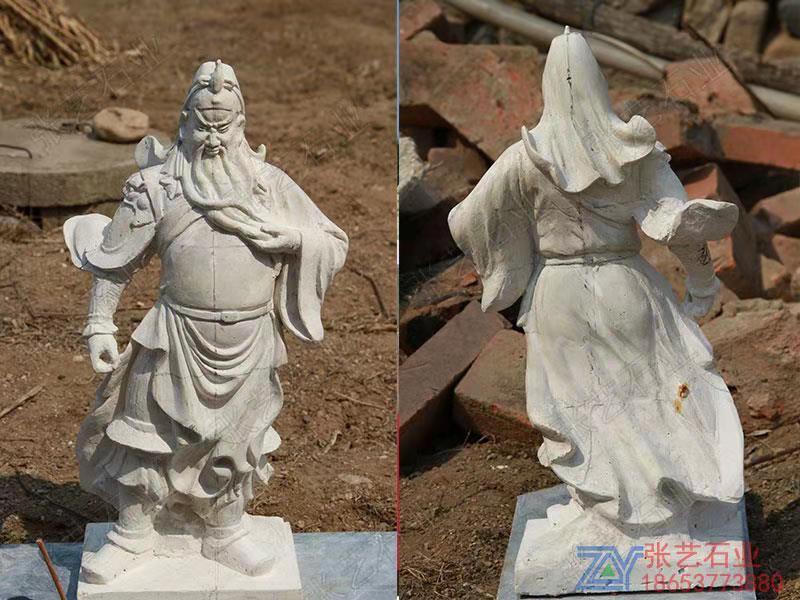 石雕關公像 